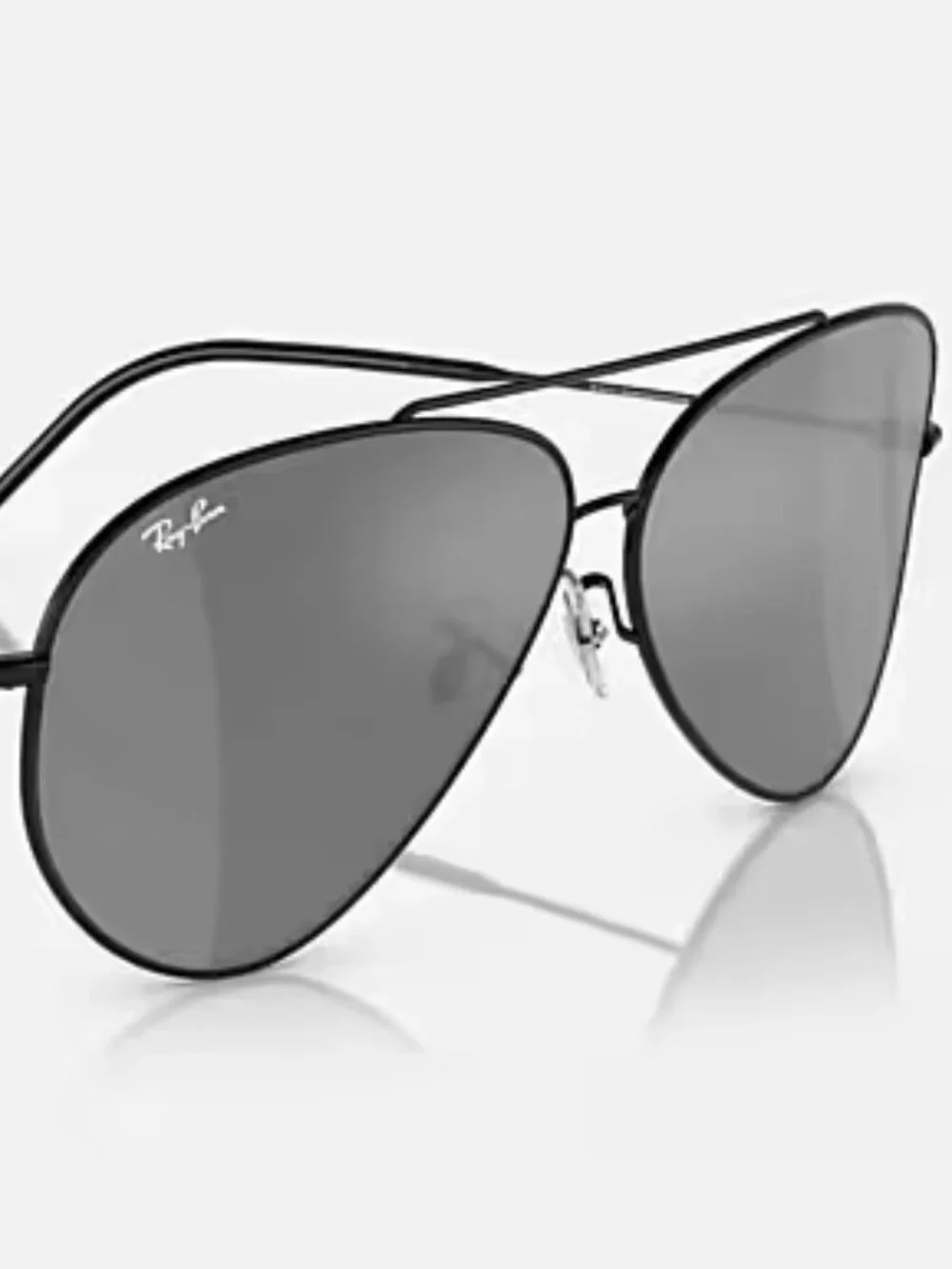AVIATOR REVERSE - Frame Polished Black Lenses Silver